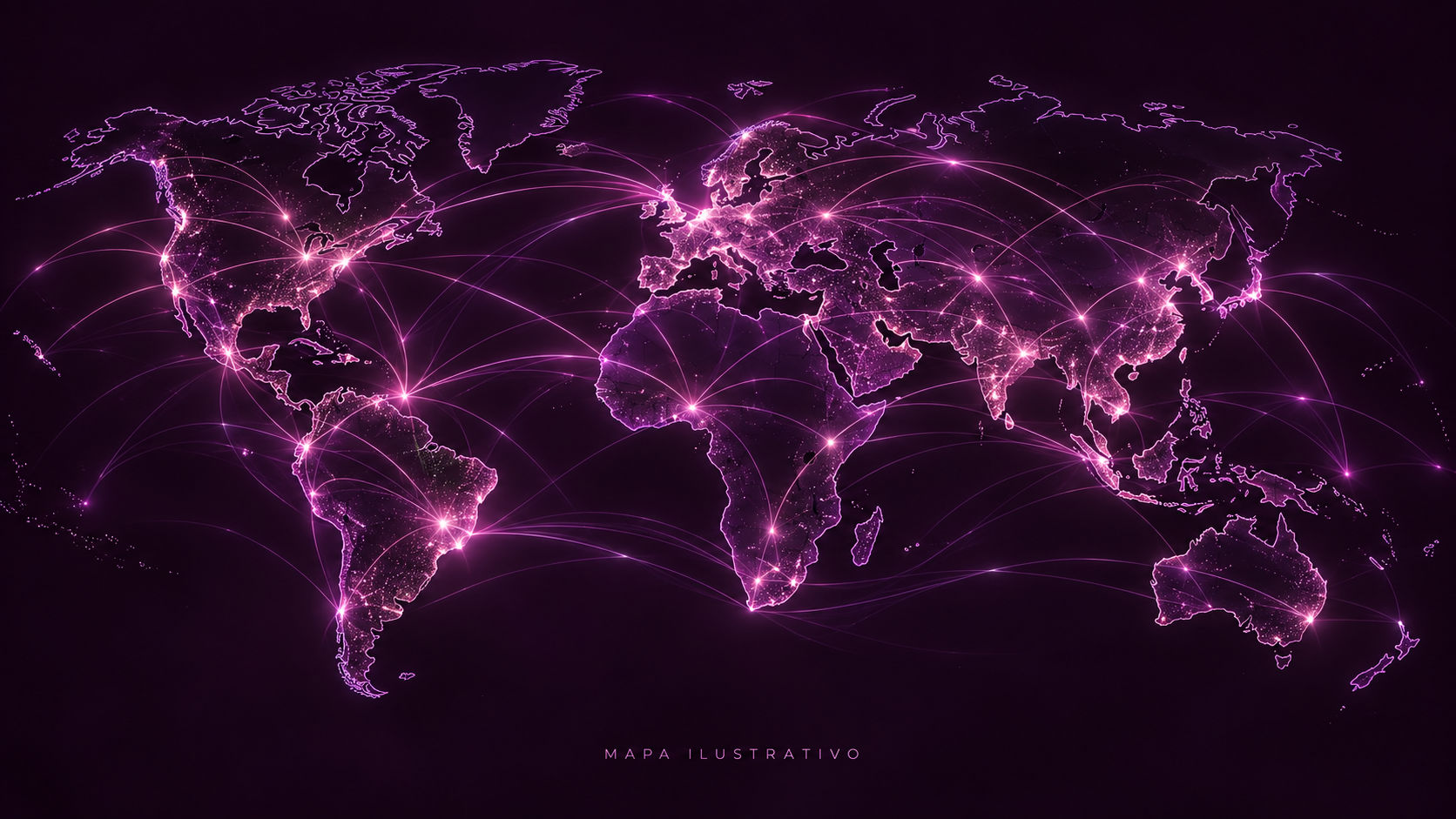 Mapa ilustrativo da comunidade internacional